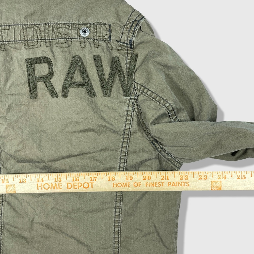 G-Star Raw‎ Field Jacket Mens XL Slim Olive Green Military Utility Workwear - Picture 5 of 8